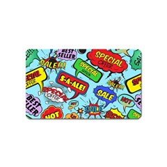 Comic Bubbles Seamless Pattern Magnet (name Card) by Amaryn4rt