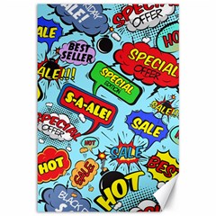 Comic Bubbles Seamless Pattern Canvas 12  X 18  by Amaryn4rt