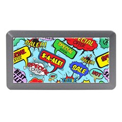 Comic Bubbles Seamless Pattern Memory Card Reader (mini) by Amaryn4rt