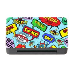 Comic Bubbles Seamless Pattern Memory Card Reader With Cf by Amaryn4rt