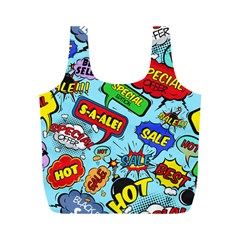 Comic Bubbles Seamless Pattern Full Print Recycle Bag (m) by Amaryn4rt