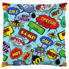 Comic Bubbles Seamless Pattern Standard Flano Cushion Case (one Side) by Amaryn4rt