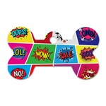 Pop Art Comic Vector Speech Cartoon Bubbles Popart Style With Humor Text Boom Bang Bubbling Expressi Dog Tag Bone (One Side) Front