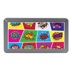 Pop Art Comic Vector Speech Cartoon Bubbles Popart Style With Humor Text Boom Bang Bubbling Expressi Memory Card Reader (mini) by Amaryn4rt