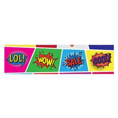 Pop Art Comic Vector Speech Cartoon Bubbles Popart Style With Humor Text Boom Bang Bubbling Expressi Satin Scarf (oblong) by Amaryn4rt