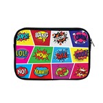 Pop Art Comic Vector Speech Cartoon Bubbles Popart Style With Humor Text Boom Bang Bubbling Expressi Apple MacBook Pro 15  Zipper Case Front