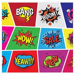 Pop Art Comic Vector Speech Cartoon Bubbles Popart Style With Humor Text Boom Bang Bubbling Expressi Long Sheer Chiffon Scarf  by Amaryn4rt