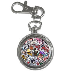 Vintage College Colorful Seamless Pattern Key Chain Watches by Amaryn4rt