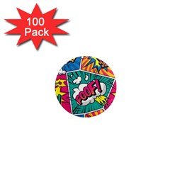 Comic Colorful Seamless Pattern 1  Mini Magnets (100 Pack)  by Amaryn4rt