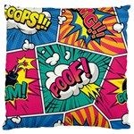 Comic Colorful Seamless Pattern Large Flano Cushion Case (Two Sides) Front