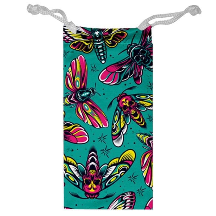 Vintage Colorful Insects seamless Pattern Jewelry Bag