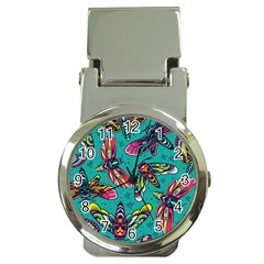 Vintage Colorful Insects Seamless Pattern Money Clip Watches by Amaryn4rt