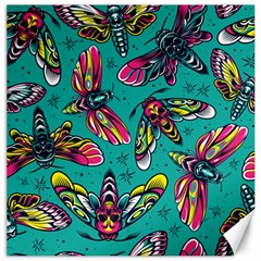 Vintage Colorful Insects Seamless Pattern Canvas 20  X 20  by Amaryn4rt