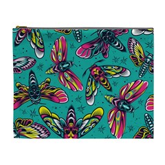 Vintage Colorful Insects Seamless Pattern Cosmetic Bag (xl) by Amaryn4rt