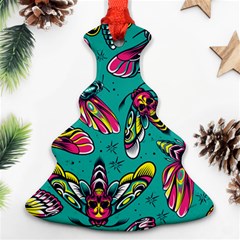 Vintage Colorful Insects Seamless Pattern Ornament (christmas Tree) 