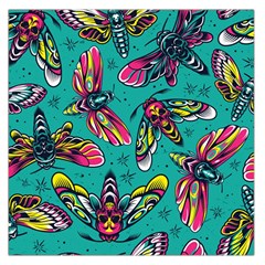 Vintage Colorful Insects Seamless Pattern Large Satin Scarf (square) by Amaryn4rt