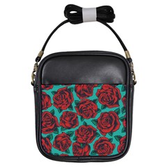 Vintage Floral Colorful Seamless Pattern Girls Sling Bag by Amaryn4rt