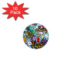 Graffiti Characters Seamless Pattern 1  Mini Magnet (10 pack) 