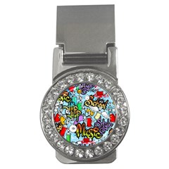 Graffiti Characters Seamless Pattern Money Clips (CZ) 