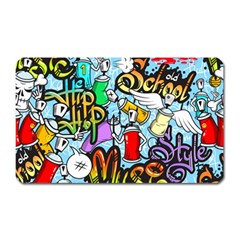 Graffiti Characters Seamless Pattern Magnet (Rectangular)