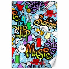 Graffiti Characters Seamless Pattern Canvas 12  x 18 