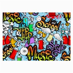 Graffiti Characters Seamless Pattern Large Glasses Cloth (2 Sides)