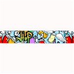 Graffiti Characters Seamless Pattern Small Bar Mats 24 x4  Bar Mat