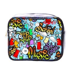 Graffiti Characters Seamless Pattern Mini Toiletries Bag (One Side)