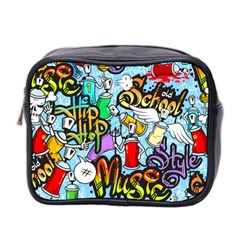 Graffiti Characters Seamless Pattern Mini Toiletries Bag (Two Sides)