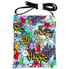 Graffiti Characters Seamless Pattern Shoulder Sling Bag