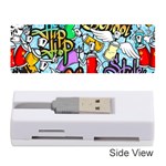 Graffiti Characters Seamless Pattern Memory Card Reader (Stick) Front