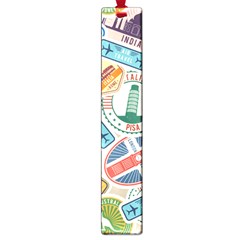 Travel Pattern Immigration Stamps Stickers With Historical Cultural Objects Travelling Visa Immigrant Large Book Marks by Amaryn4rt