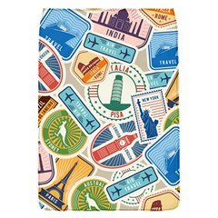 Travel Pattern Immigration Stamps Stickers With Historical Cultural Objects Travelling Visa Immigrant Removable Flap Cover (s) by Amaryn4rt