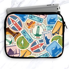 Travel Pattern Immigration Stamps Stickers With Historical Cultural Objects Travelling Visa Immigrant Apple Ipad 2/3/4 Zipper Cases by Amaryn4rt