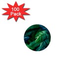 Tropical Green Leaves Background 1  Mini Magnets (100 pack)  Front