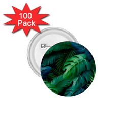 Tropical Green Leaves Background 1 75  Buttons (100 Pack)  by Amaryn4rt