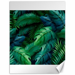 Tropical Green Leaves Background Canvas 18  X 24  by Amaryn4rt