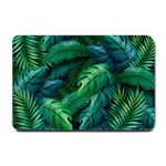 Tropical Green Leaves Background Small Doormat  24 x16  Door Mat