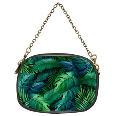 Tropical Green Leaves Background Chain Purse (two Sides) by Amaryn4rt