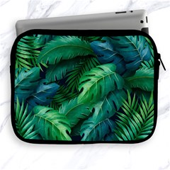 Tropical Green Leaves Background Apple Ipad 2/3/4 Zipper Cases by Amaryn4rt