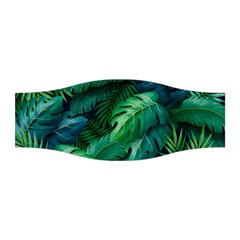 Tropical Green Leaves Background Stretchable Headband by Amaryn4rt