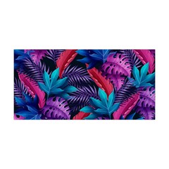 Background With Violet Blue Tropical Leaves Yoga Headband by Amaryn4rt