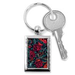 Vintage Flash Tattoos Designs Seamless Pattern Key Chain (Rectangle) Front