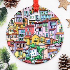 Menton Old Town France Ornament (round) by Amaryn4rt