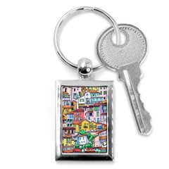 Menton Old Town France Key Chain (rectangle) by Amaryn4rt