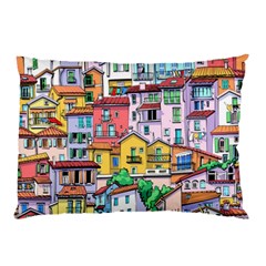 Menton Old Town France Pillow Case (two Sides) by Amaryn4rt