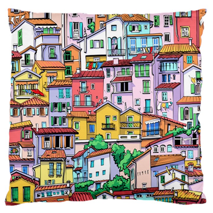 Menton Old Town France Large Cushion Case (One Side)