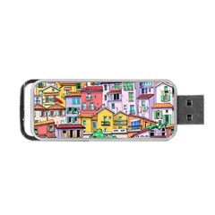 Menton Old Town France Portable Usb Flash (one Side) by Amaryn4rt