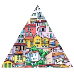 Menton Old Town France Wooden Puzzle Triangle by Amaryn4rt