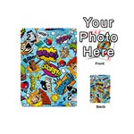 Comic Elements Colorful Seamless Pattern Playing Cards 54 Designs (Mini) Front - Spade2